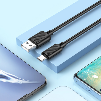 USB-A to USB-C Data and Charging Cable HOCO X88, 18W, 2m, Black