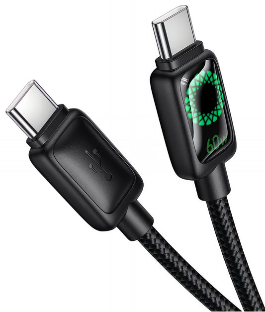 USB-C Data and Charging Cable - USB-C HOCO U146, 60W, 1.2m, Black