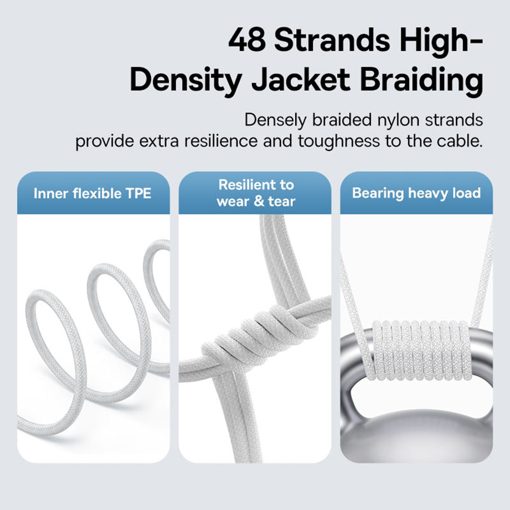 USB-C to Lightning Baseus Gem Data and Charging Cable, 20W, 1m, White P10373001211-00