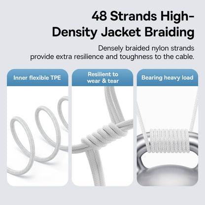 USB-C to Lightning Baseus Gem Data and Charging Cable, 20W, 1m, White P10373001211-00