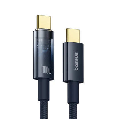USB-C Data and Charging Cable - USB-C Baseus Explorer, 100W, 1m, Navy Blue P10319704321-00