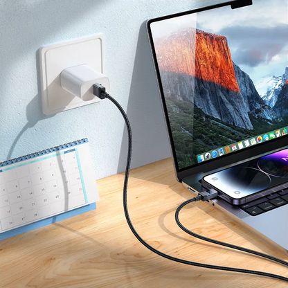USB-A to Lightning Data and Charging Cable HOCO X118 Display, 12W, 1m, Black