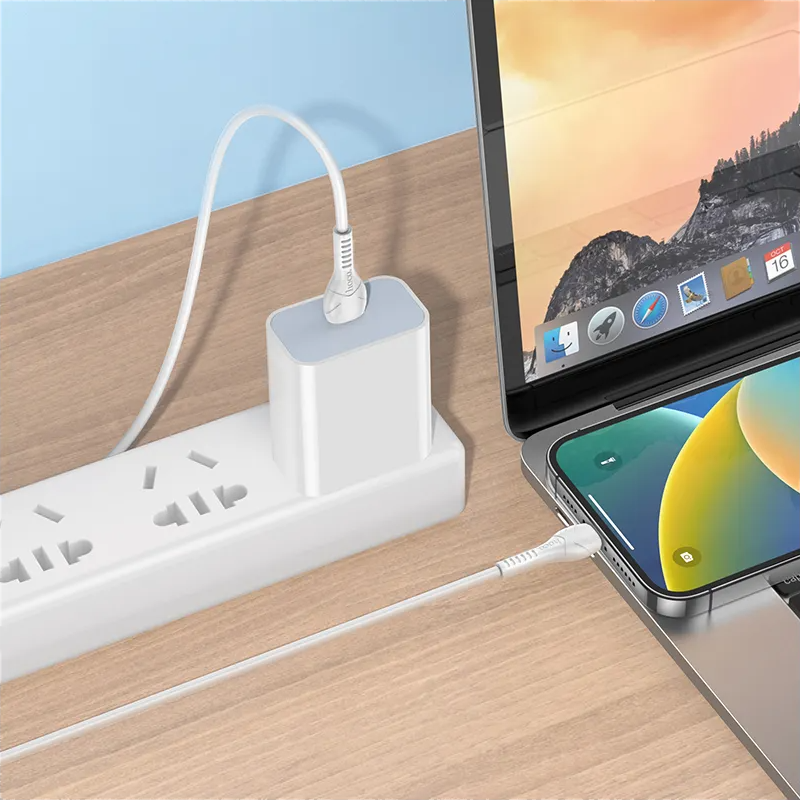 USB-C to Lightning Data and Charging Cable HOCO X37, 27W, 1m, White