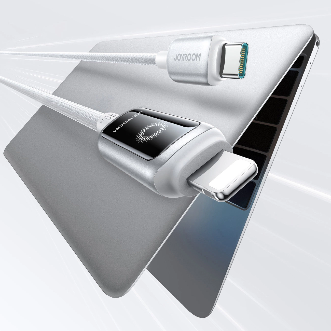 USB-C to Lightning Data and Charging Cable Joyroom S-A55 StarFlight Display, 30W, 1.2m, White