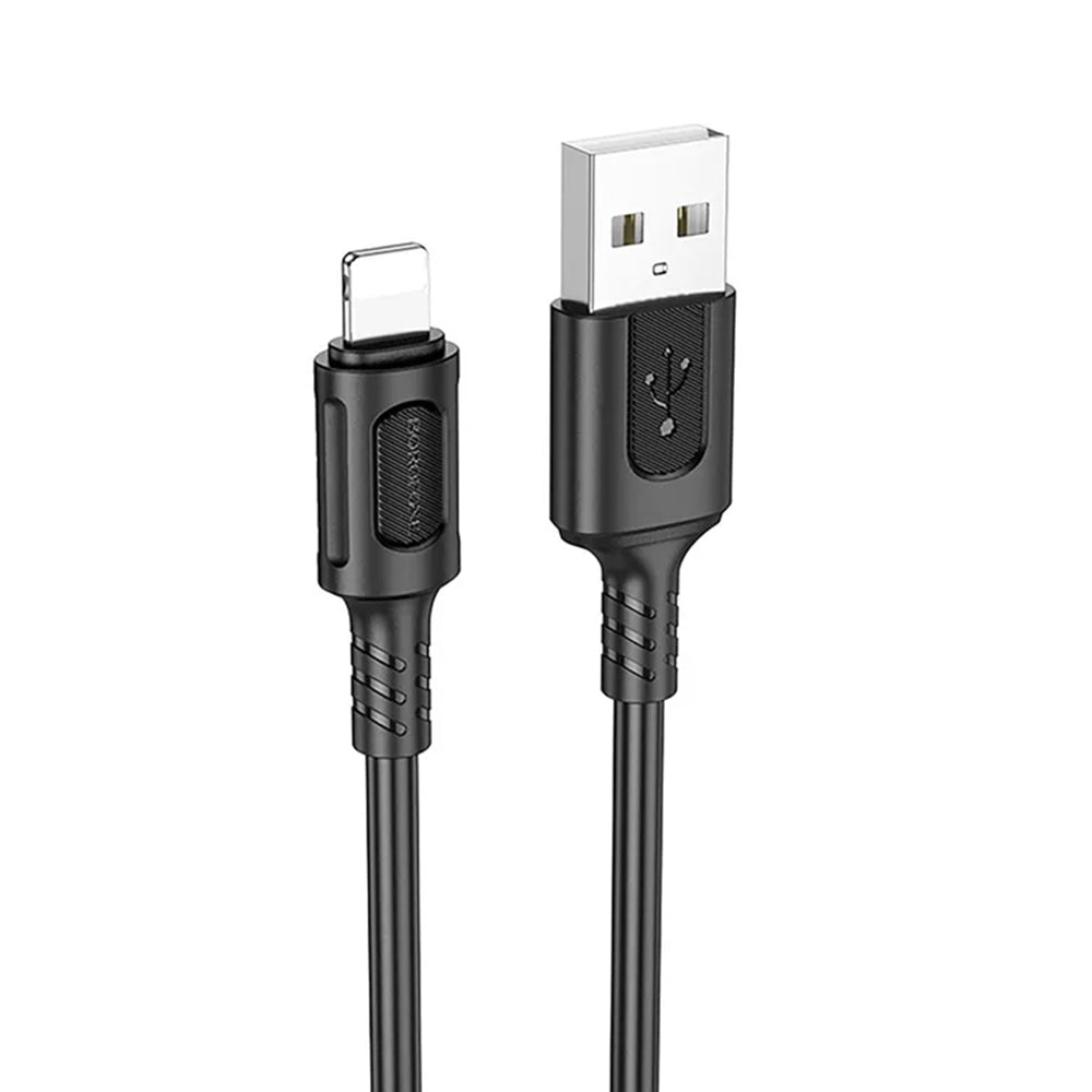 USB-A to Lightning Data and Charging Cable Borofone BX111 Feliz, 18W, 1m, Black