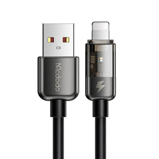 USB-A to Lightning McDodo CA-3140 Auto Power Off Data and Charging Cable, 18W, 1.2m, Black