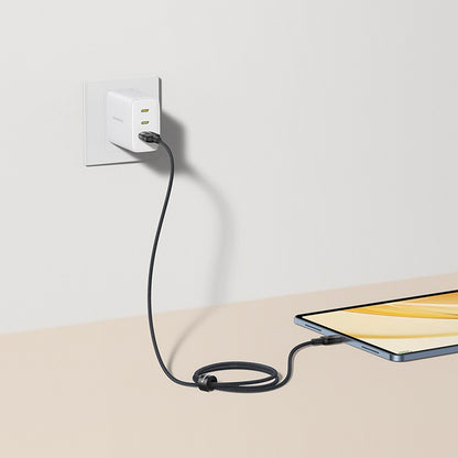 Baseus Discolor USB-A to USB-C Data and Charging Cable, 100W, 1m, Blue Green E0420801