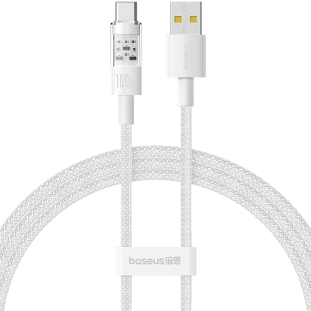 USB-A to USB-C Baseus Gem Data and Charging Cable, 100W, 1m, White P10373002211-00