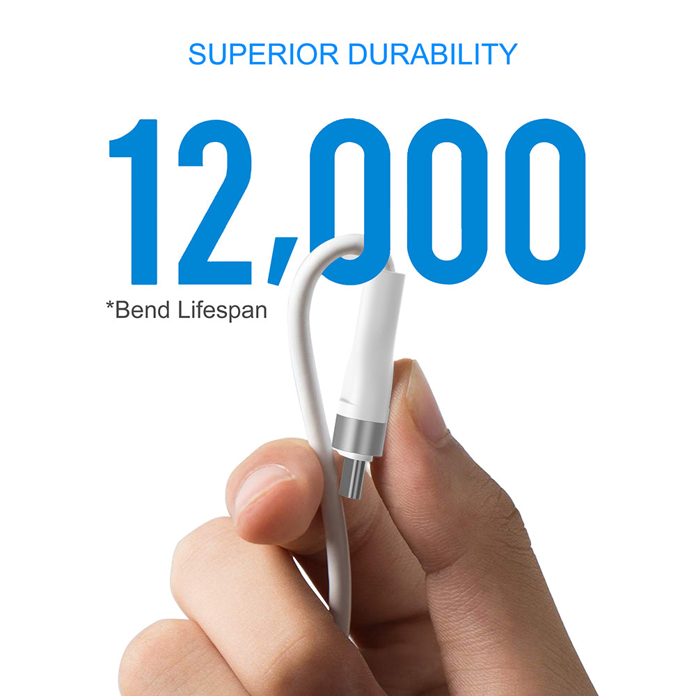 USB-A to USB-C Data and Charging Cable Lito LD02C, 18W, 1.2m, White