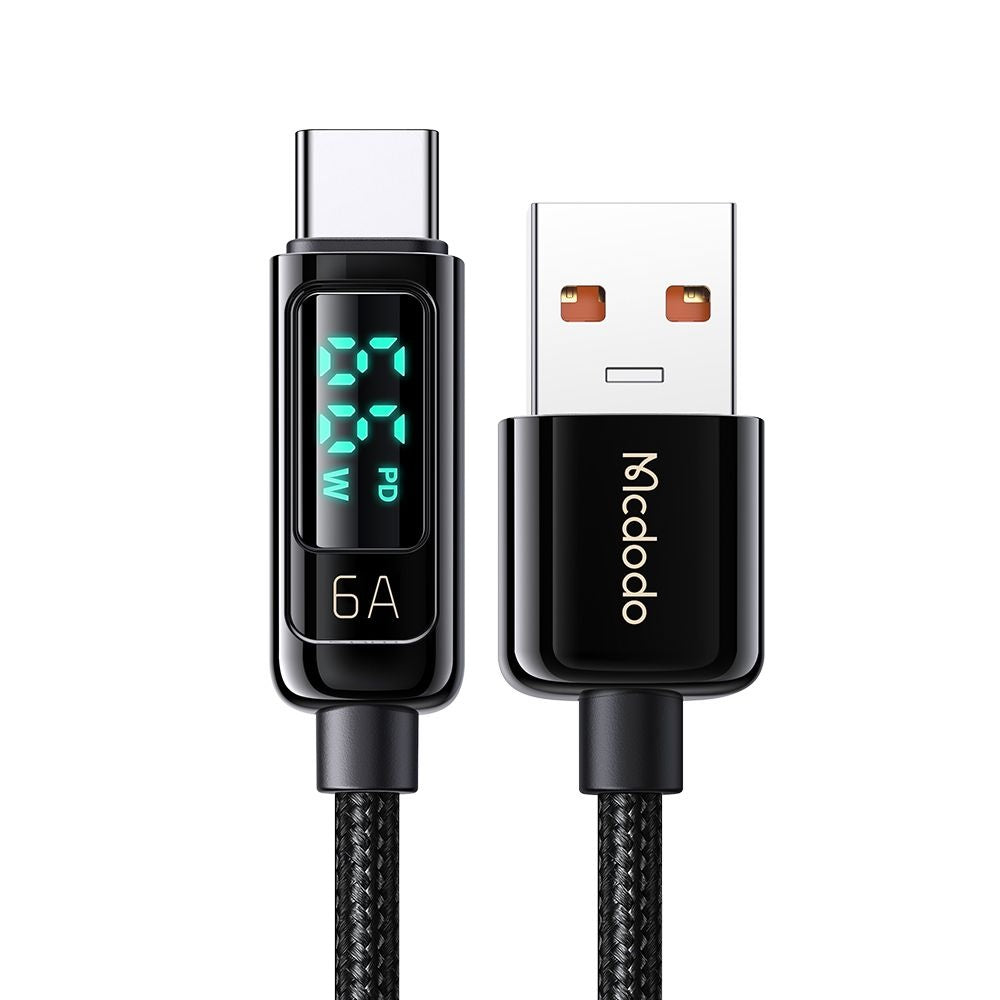 USB-A to USB-C McDodo CA-8690 Data and Charging Cable, 66W, 1.2m, Black