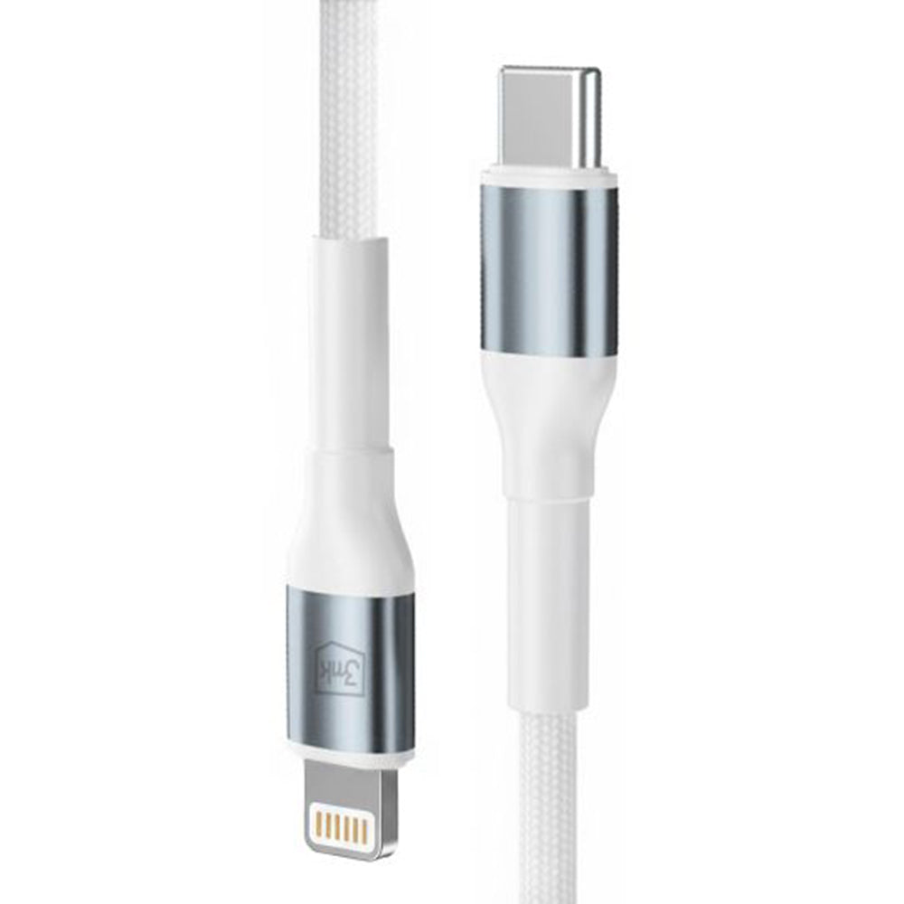 USB-C to Lightning Data and Charging Cable 3MK Hyper N, 27W, 2m, White