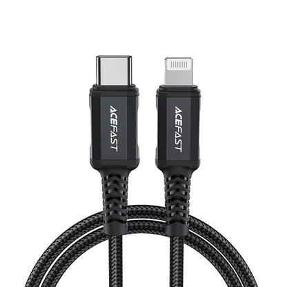 USB-C to Lightning Data and Charging Cable Acefast C4-01, 30W, 1.8m, Black
