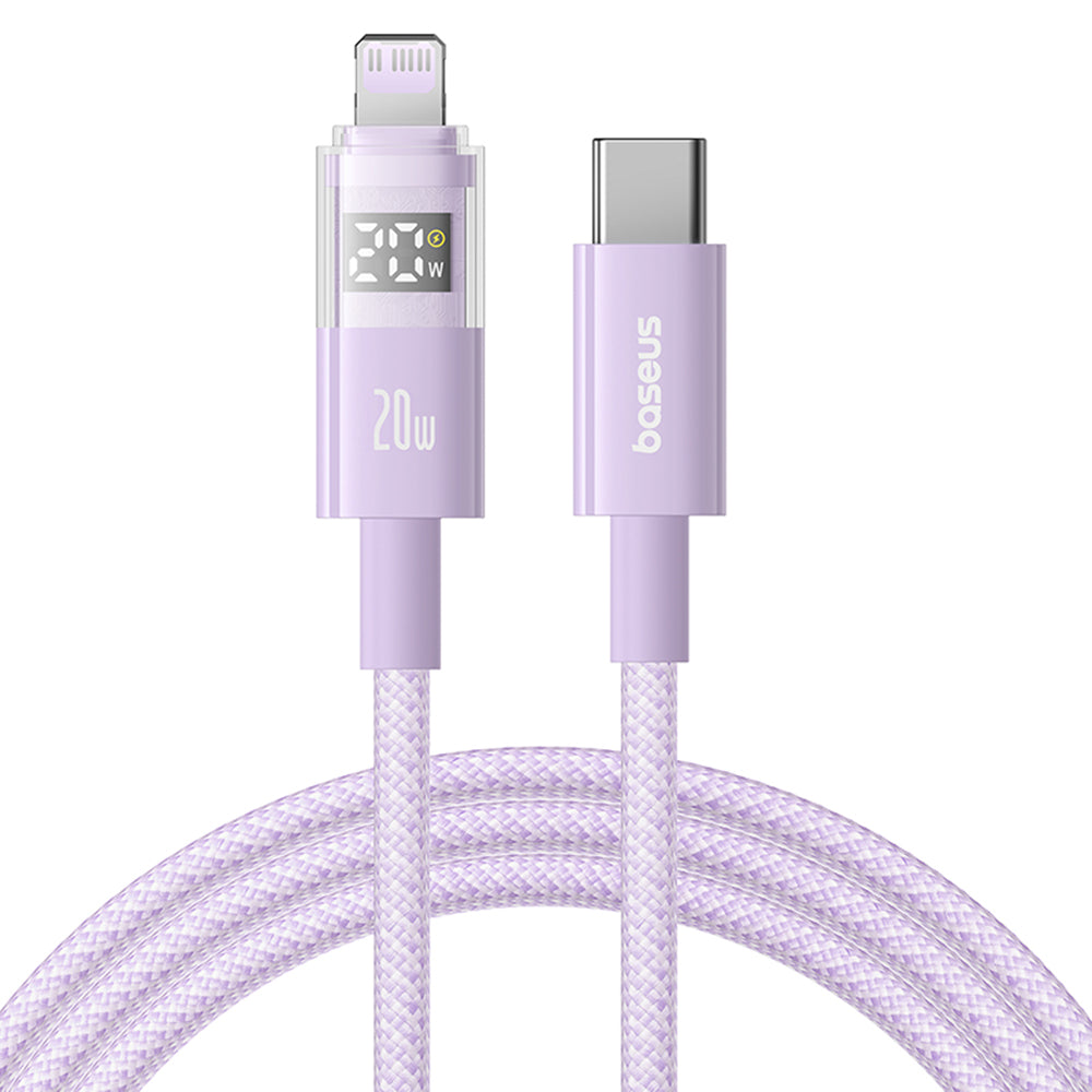 USB-C - Lightning Baseus Display 2 Data and Charging Cable, 20W, 2m, Purple P10382703511-01