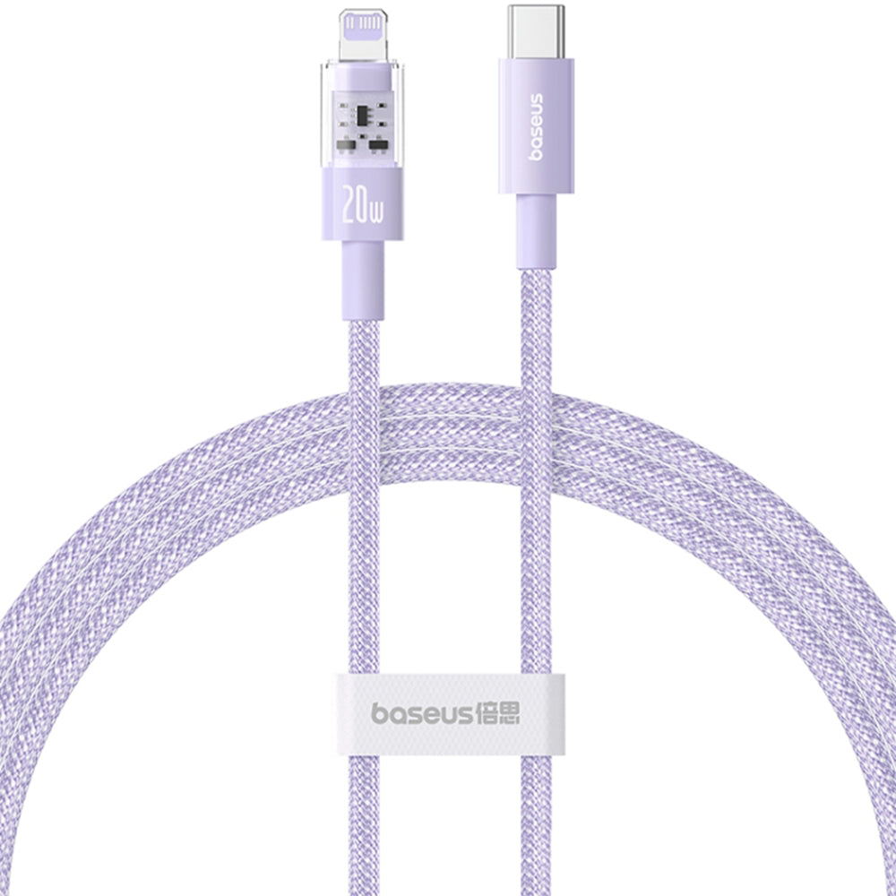 USB-C to Lightning Baseus Gem Data and Charging Cable, 20W, 1m, Purple P10373001511-00