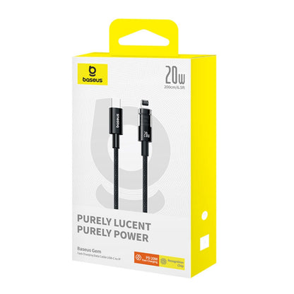 USB-C to Lightning Baseus Gem Data and Charging Cable, 20W, 2m, White P10373001211-01