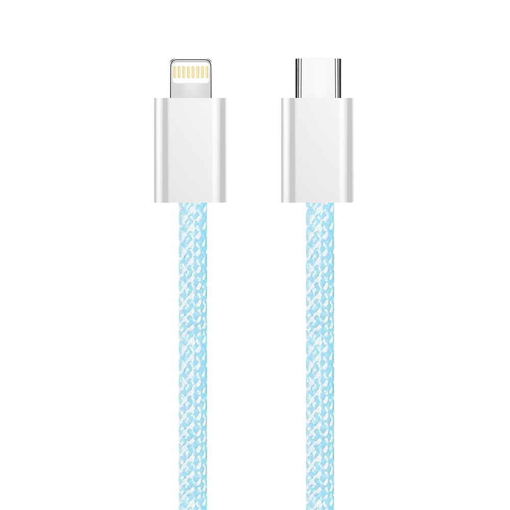 USB-C to Lightning Data and Charging Cable ColorWay CW-CBPDCL061, 27W, 1m, Blue