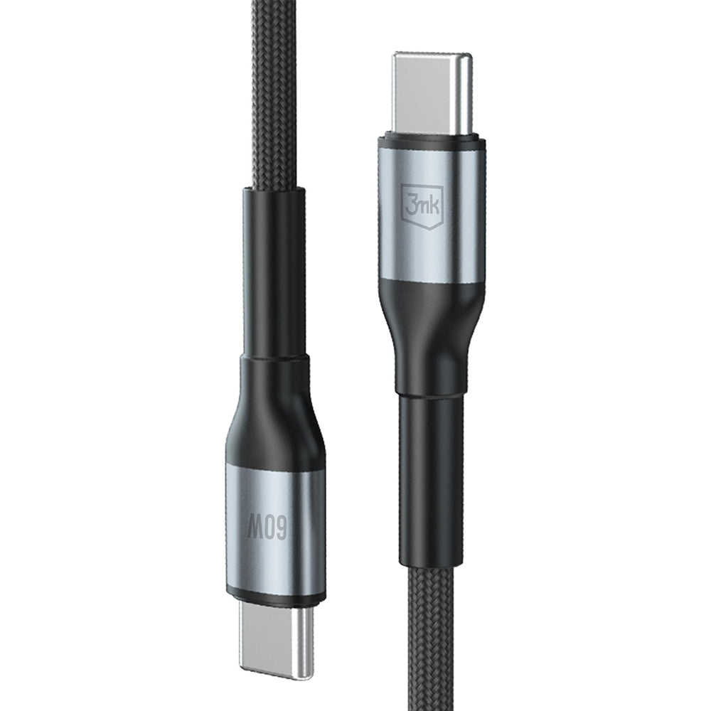 USB-C Data and Charging Cable - USB-C 3MK Hyper N, 60W, 0.5m, Black
