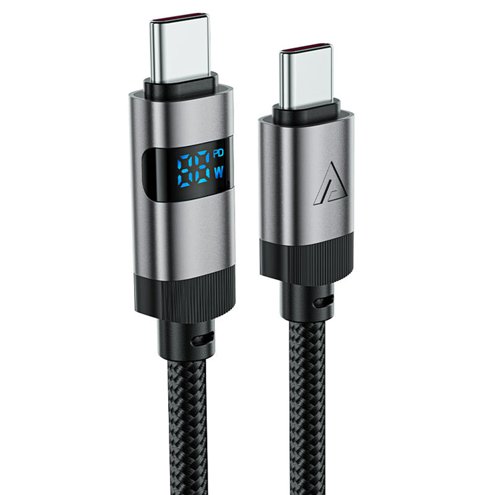 USB-C Data and Charging Cable - USB-C Acefast C15-03 Display, 60W, 1.2m, Black