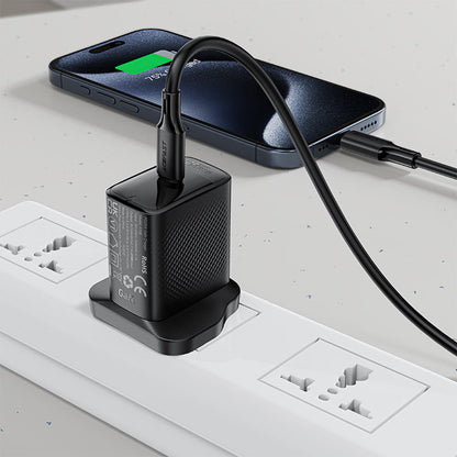 USB-C Data and Charging Cable - USB-C Acefast C17-03, 60W, 1.2m, Black