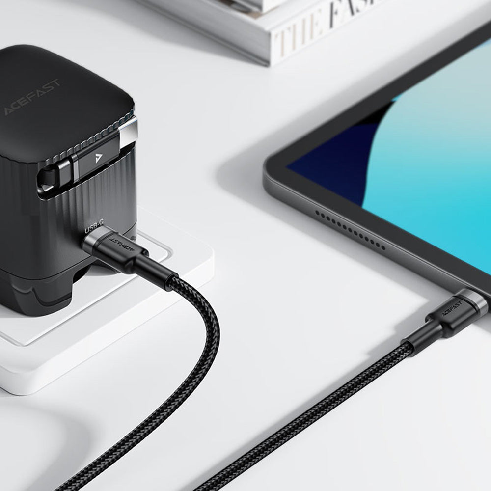 USB-C Data and Charging Cable - USB-C Acefast C22-03, 60W, 1.2m, Black