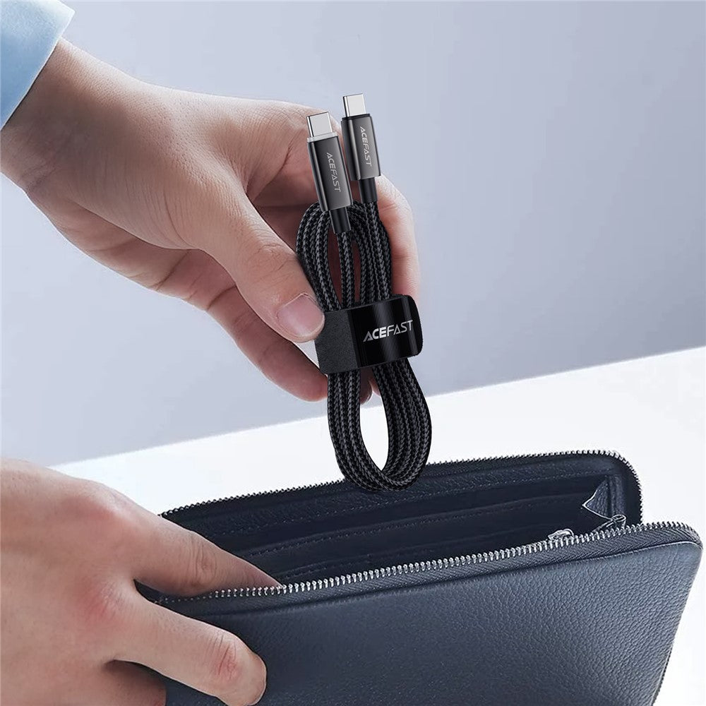 USB-C Data and Charging Cable - USB-C Acefast C23-03, 60W, 1.2m, Black