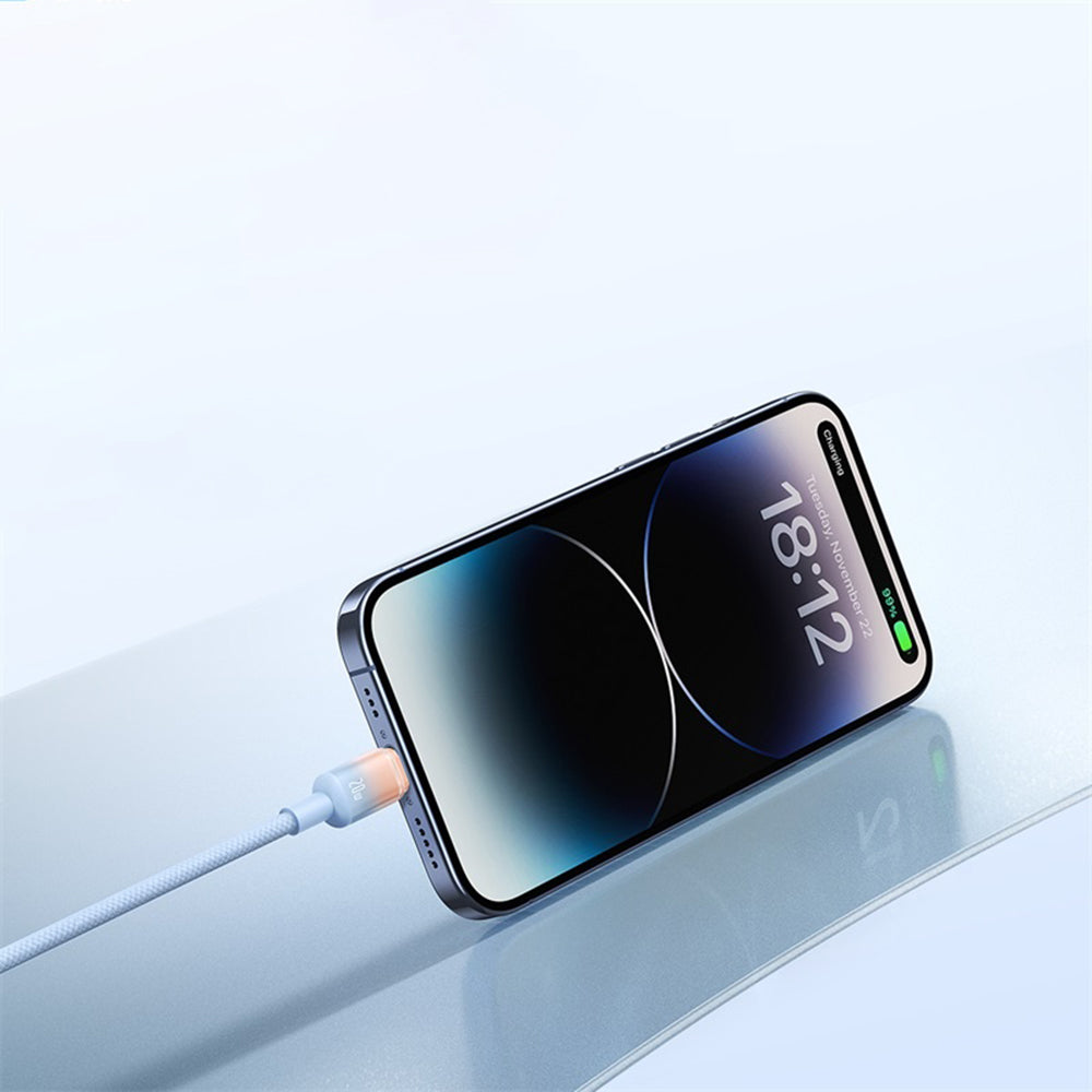 Baseus Discolor USB-C to USB-C Data and Charging Cable, 100W, 2m, Blue Green E0420703