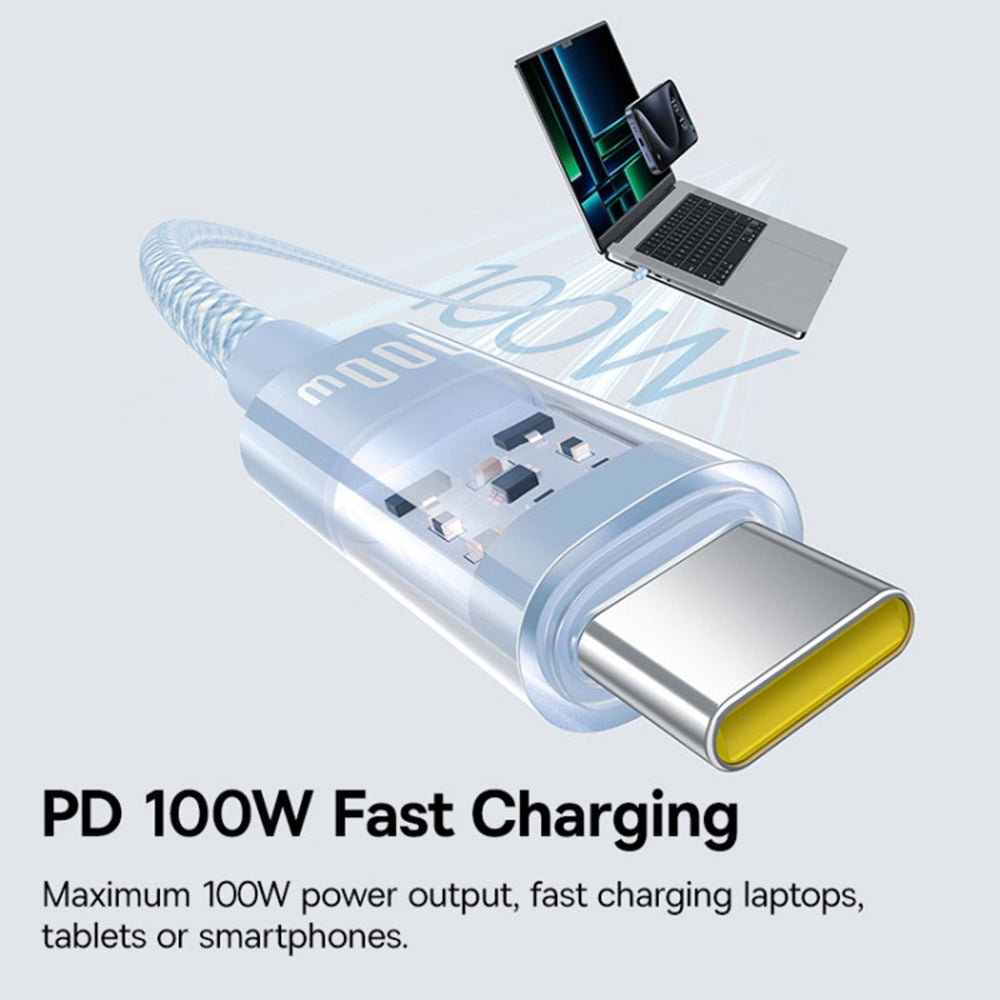 USB-C Data and Charging Cable - USB-C Baseus Gem, 100W, 2m, Blue P10373000311-01