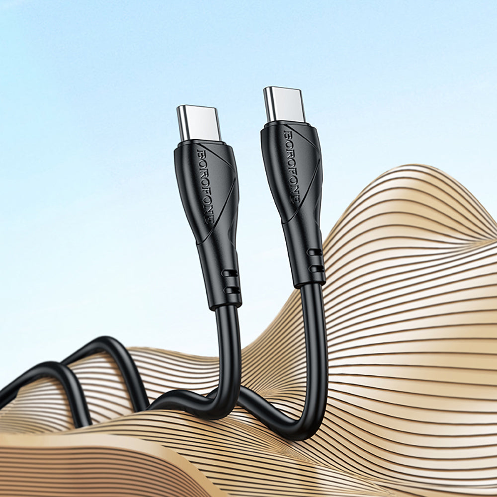 USB-C Data and Charging Cable - USB-C Borofone BX121 Energy, 60W, 1m, Black
