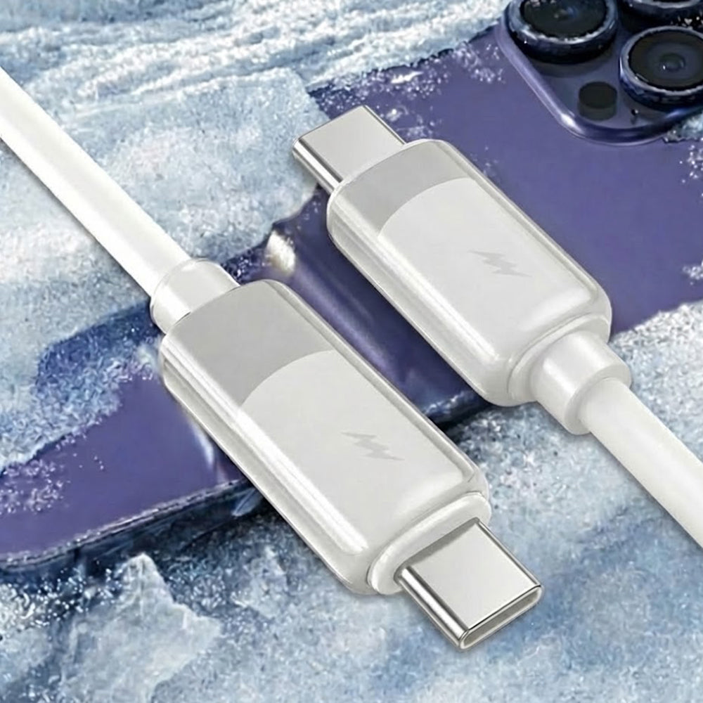 USB-C Data and Charging Cable - USB-C Lito LD07, 60W, 1m, White
