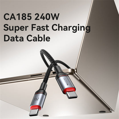 USB-C Data and Charging Cable - USB-C Yesido CA186, 240W, 2m, Black