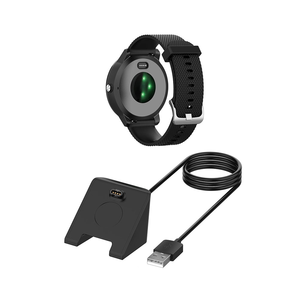 Techsuit TGC3 Charging Cable for Garmin Fenix 5 Plus / 7X / 6X / 6 / 5, USB-A, Black