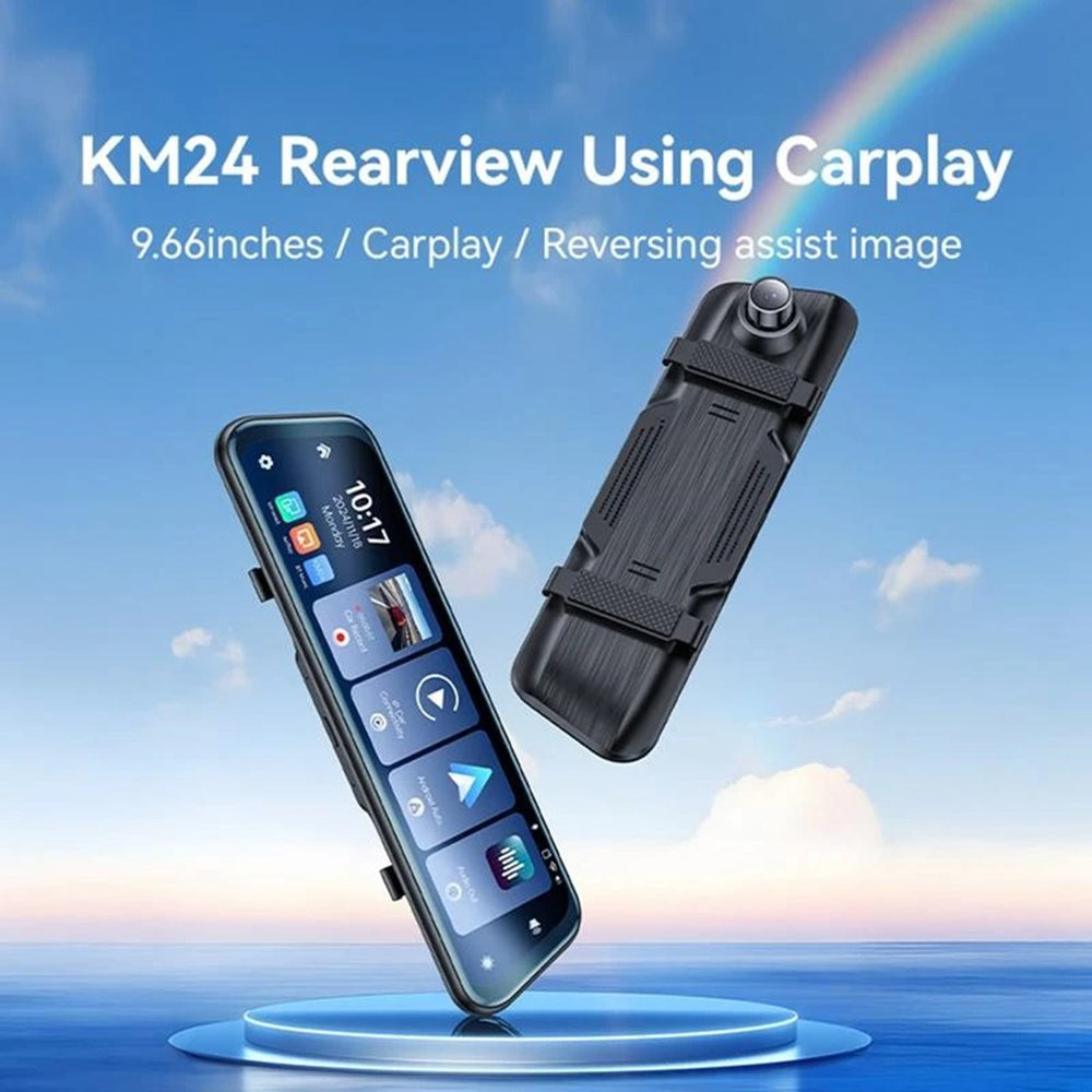 Yesido KM24 Car Camera with Carplay / Android Auto, 4K, 9.66inch Display