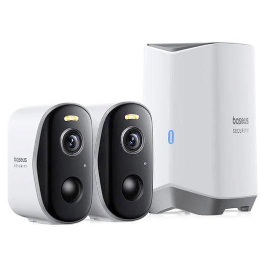 Baseus N1 Plus Surveillance Camera, Wi-Fi, 2K, IP67, Outdoor, Set of 2 pieces S0TW012131
