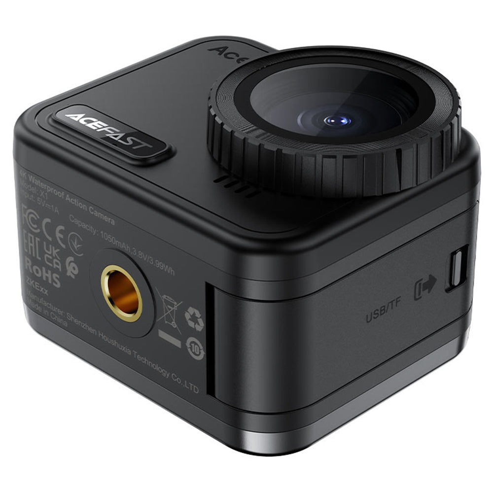 Acefast X1 Sport Camera, 4K, Wi-Fi, Black