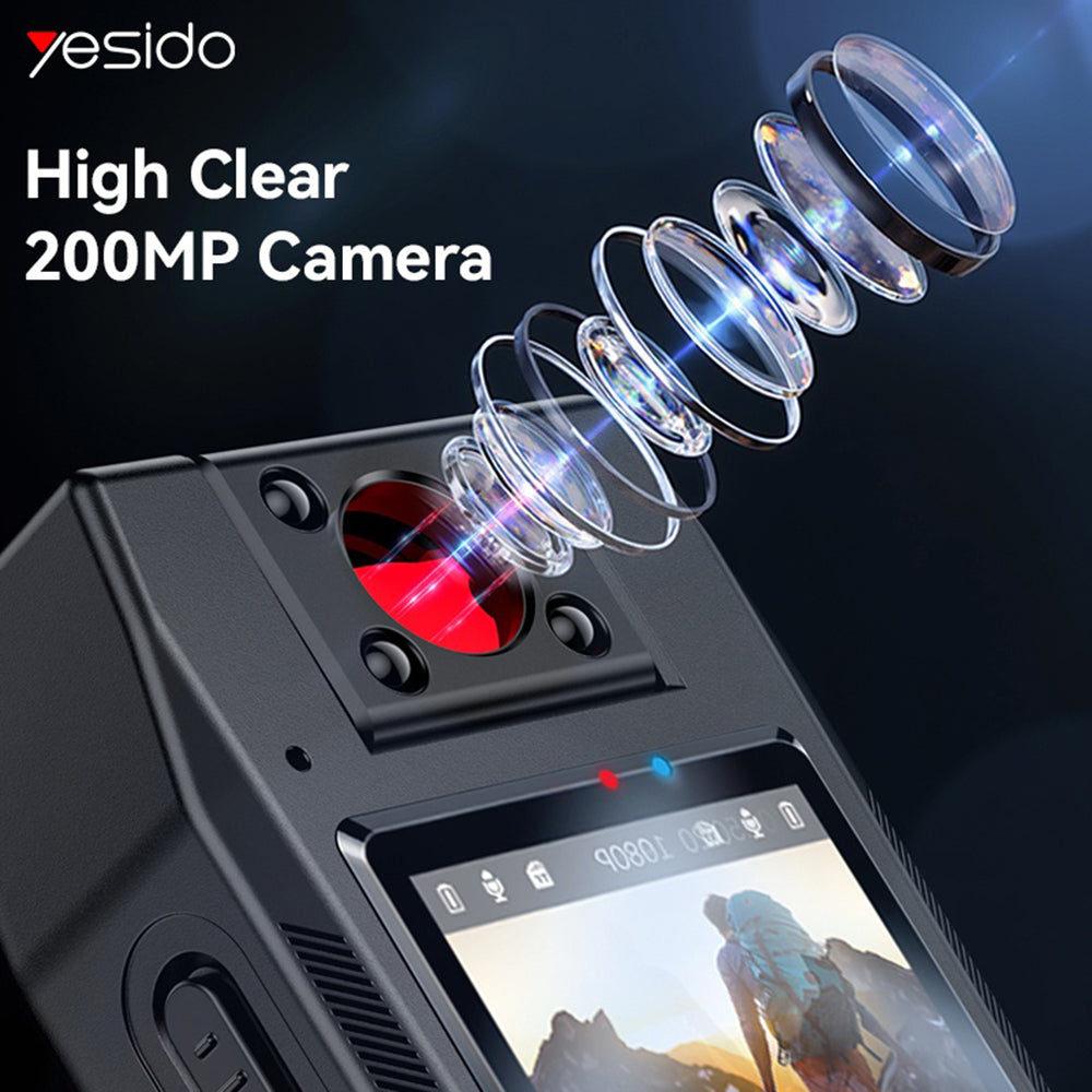 Yesido KM25 Sports Camera, 1080P, 1.3inch Display, Black