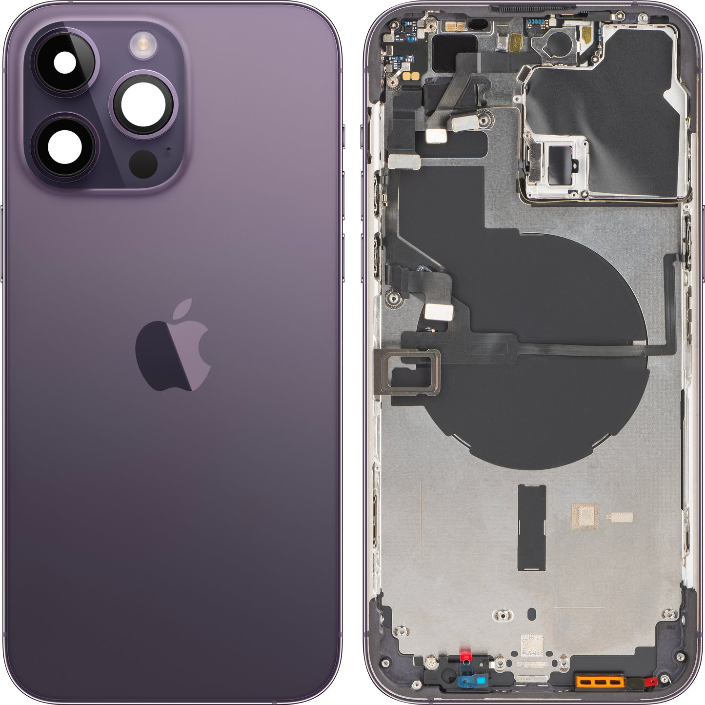 Apple iPhone 14 Pro Max Battery Cover, With Half Case, Purple (Deep Purple), Swap