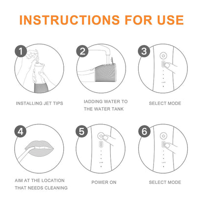 Replacement Tip for Bitvae C2 / F30 / 204 Oral Irrigator, Set of 4, Transparent