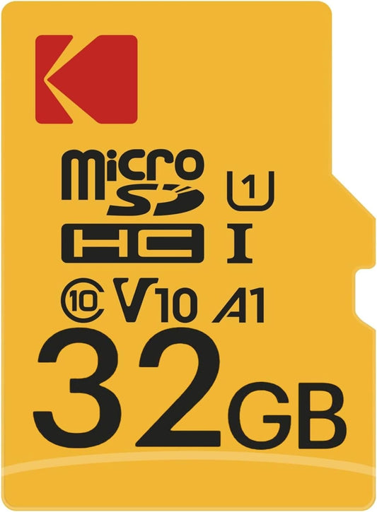 Kodak Premium Performance microSDHC Memory Card, 32Gb, Class 10 / UHS-1 U1, With Adapter EKMSDM32GHC10K