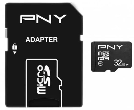 PNY Performance Plus microSDHC Memory Card, 32Gb, With Adapter P-SDU32G10PPL-GE