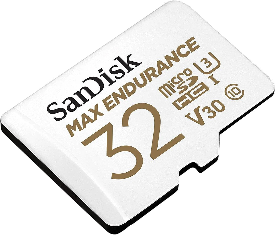 SanDisk MAX Endurance microSDHC Memory Card, 32Gb, Class 10 / UHS-1 U3, With Adapter SDSQQVR-032G-GN6IA