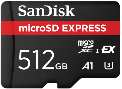 SanDisk Express microSDXC Memory Card, 512Gb, Class 10 / UHS-1 U3 SDSQXFN-512G-GN4NN