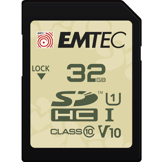 Emtec Outdoor SDHC Memory Card, 32GB, Class 10 / UHS-1 U1 ECMSD32GHCU1OR