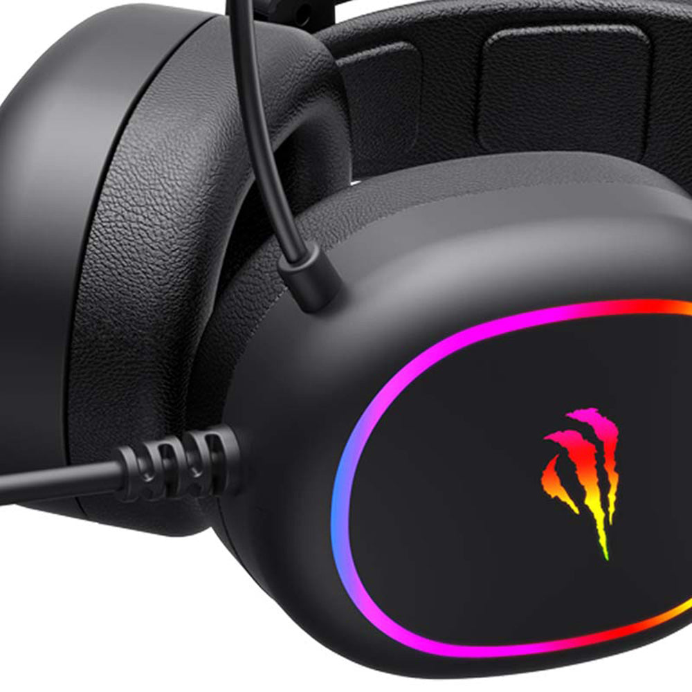 HAVIT H2016d Gaming Headphones 3.5mm, RGB, 2m, Black