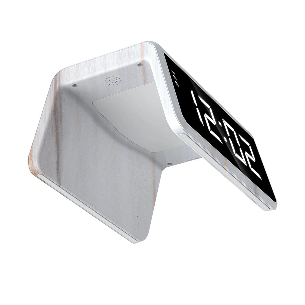 HAVIT W320 Digital Clock with QI Wireless Charging, White