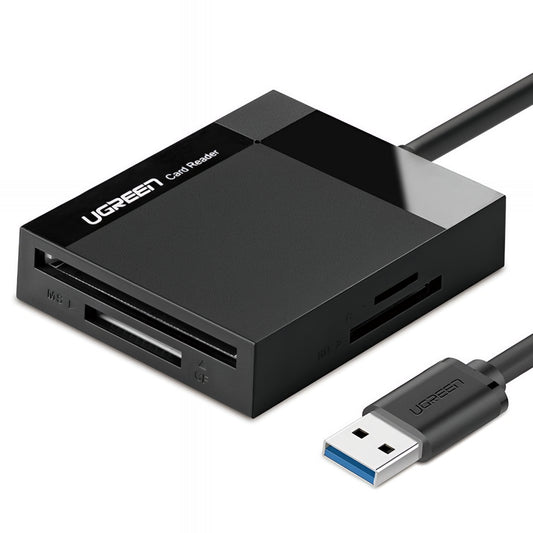 USB 3.0 UGREEN CR125 Card Reader, SD - microSD - CF - MS, Black
