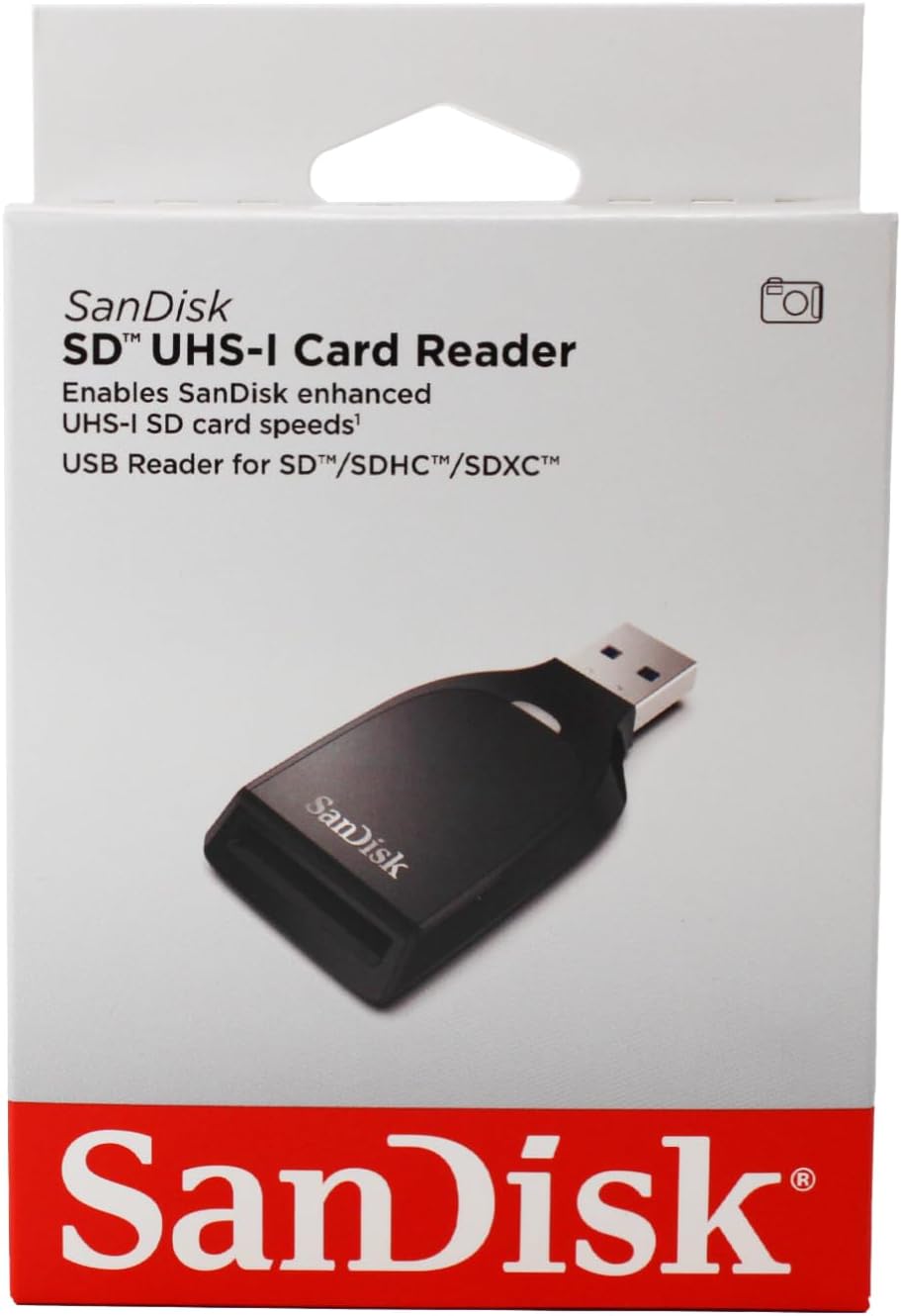 SanDisk USB 3.0 Card Reader, SD, Black SDDR-C531-GNANN