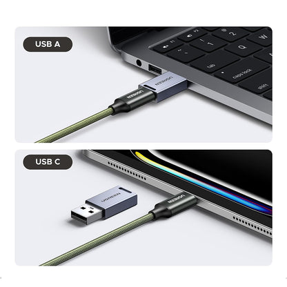 USB / USB-C Card Reader with UGREEN CM856 Organizer (55899), 2 x SD - microSD, Gray