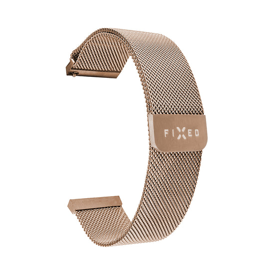 Fixed Mesh Strap for Samsung Galaxy Watch / Huawei Watch Series, 20mm, Rose Gold