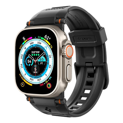 Spigen Rugged Band for Apple Watch 49mm / 46mm / 45mm / 44mm Series, Black AMP07105