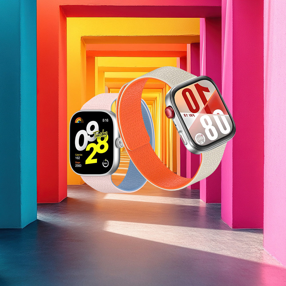 Techsuit W016 Strap for Xiaomi Smart Band / Watch Series, Black Cherry